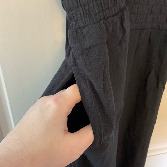 prAna Fernie Wide Leg Jumpsuit Swim Cover Up Black Size XL NWT - Picture 5 of 9